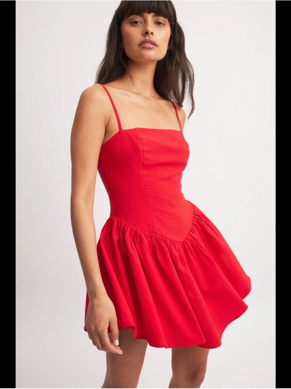 NA-KD Mini Dress with Spaghetti Straps